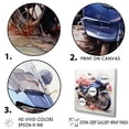 thumbnail image 3 of Designart "Motorcycle Path Adorned With Watercolor Flowers I" Motorcycle Wall Art Prints, 3 of 7