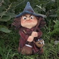 thumbnail image 7 of XUFLVPSEF Witch Garden Gnome Statues Funny Witch Dwarf Outdoor Statue Collectible Figurines for Yard Decor Landscape Porch Decoration Outside Novelty Gift, 7 of 7