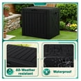 thumbnail image 3 of WDZS 40 Gallon Deck Box Outdoor Storage Box Waterproof for Patio, Large Outdoor Storage Bench Lockable for Outside (Black, 40 Gallon), 3 of 7