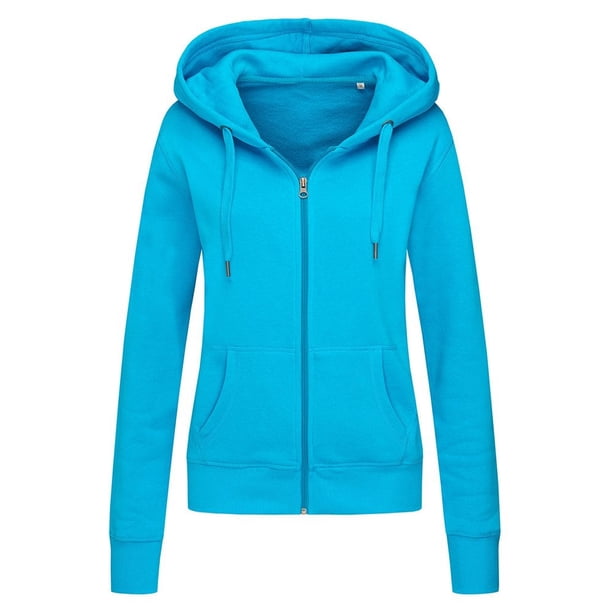 Stedman - Sudadera active con cremallera y capucha para mujer (Azul Hawaii)