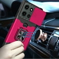 thumbnail image 3 of For Moto G Stylus 5G 2026/2025 Multi-Functional Card Magnetic Ring Stand Hybrid Camera Case Cover - Hot Pink, 3 of 3