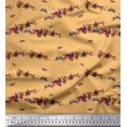 thumbnail image 1 of Soimoi polyester Crepe Fabric Colorful Bird Printed Craft Fabric by the Yard 42 Inch Wide, 1 of 3