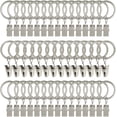 thumbnail image 1 of SURJDE 44 Pack Metal Metal Curtain Rings with Clips, Curtain Hangers Clips, Drapery Clips with Rings, Drapes Rings 1 in Interior Diameter, Fits Diameter 5/8 in Curtain Rod, Matte Silver, 1 of 7