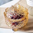 thumbnail image 2 of Royal Embossed Crystal Candy Box with Lid Footed Jewelry Box Candy Jar Cookie Jar Wedding Candy Buffet Jars Kitchen Storage Jar(Rainbow), 2 of 5