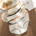 thumbnail image 2 of Ladies Panties Korean Girl Pure Color Panty Breathable Mid-waist Buttocks Cute Large Size Briefs Simple Women Underwearpangjing, 2 of 4