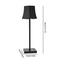 thumbnail image 2 of Lámpara de mesa LED inalámbrica recargable 2000 mAh luz de escritorio con control táctil (negro), 2 of 8