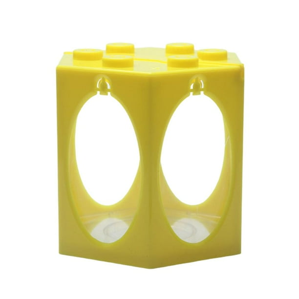 Acuario apilable Betta pecera decorativa Mini pez caja de pesca escritorio para caja de Oficina Decoración de de té Amarillo Redondo