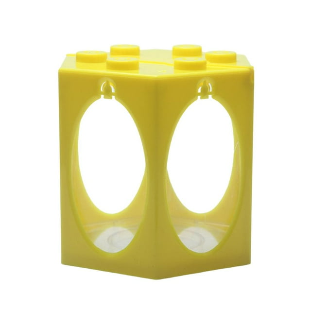 DOLITY Petite Pompe de Support pour Aquarium, pour Tortue Reptile, Boîte de Décoration de Table - Ronde Jaune