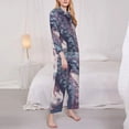 thumbnail image 3 of Kdxio Dragon1 Women's Pajama Sets Long Sleeve Button Down Sleepwear Nightwear Soft Pjs Lounge Sets-Medium, 3 of 7