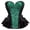 Green, variant on Corset Top Women Outfit Lingerie Lace up Plus Size Gothic Ladies Basques Halloween Blue XS