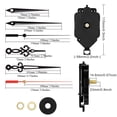 thumbnail image 2 of 1Set Clock Movement Mechanism with Hands Tools Replacement Accessory, 2 of 6