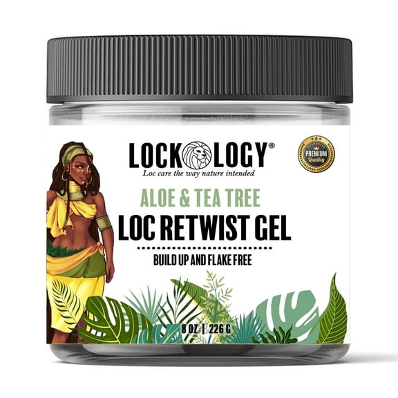 Loc Twist Gel for Dreads; Locking Gel & Loc and Twist Gel For Retwists with Organic Aloe and Tea Tree by Lockology