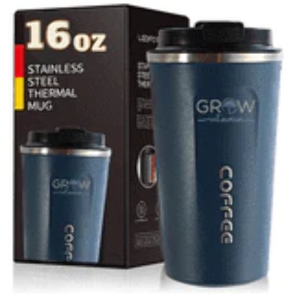 Travel Coffee Mug, Vacuum Insulated Tumbler, Double Wall Stainless Steel Thermal Cup
