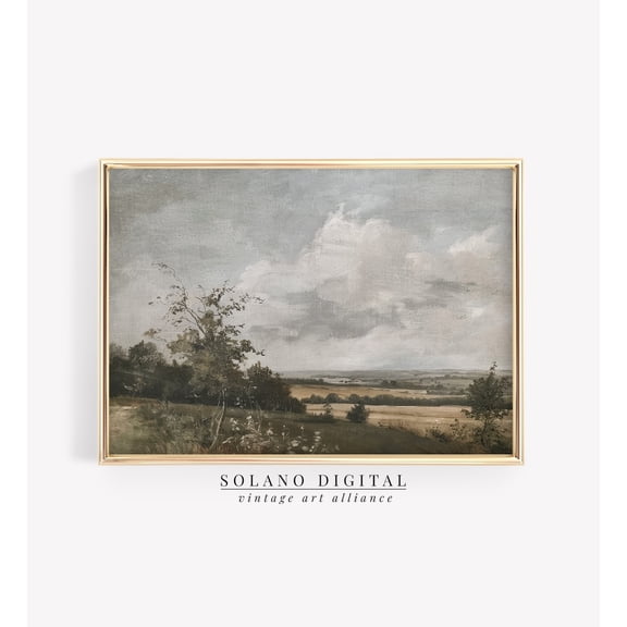 Vintage Countryside Landscape : Printable (), Unframed Paper Poster 8x10in