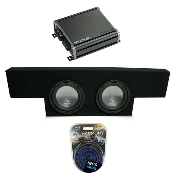 01-06 Chevy Silverado Non-HD Crew Truck Harmony A102 Dual 10" Sub Box & CXA800.1
