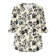 thumbnail image 4 of Mgmyaa 3/4 Length Sleeves Tops Blouses for Women Dressy Casual Tops Trendy Summer Shirts Spring Clothes 2025, 4 of 5