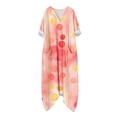 thumbnail image 4 of Blmnix Mumu Dresses Dress Women Popover Tshirt Dress Dress Tea-Length Short Sleeve V-Neck with Pockets Spring Dresses for Women 2026,XL, 4 of 6