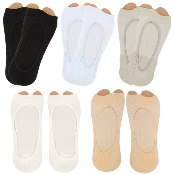 WHAMVOX  5 Pairs Women Toe Separator Socks Tabi Fish Mouth Women's