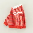 thumbnail image 7 of YTDSCS Boys Girls Spring Fall Lapel Stripe Sweatshirt for Toddler Kids,Baby Long Sleeve Comfortable Casual Pullover for 1-7Years, 7 of 7