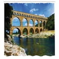 thumbnail image 3 of Ambesonne Nature Shower Curtain, Roman Heritage, 69"Wx84"L, Blue Green Tan, 3 of 5