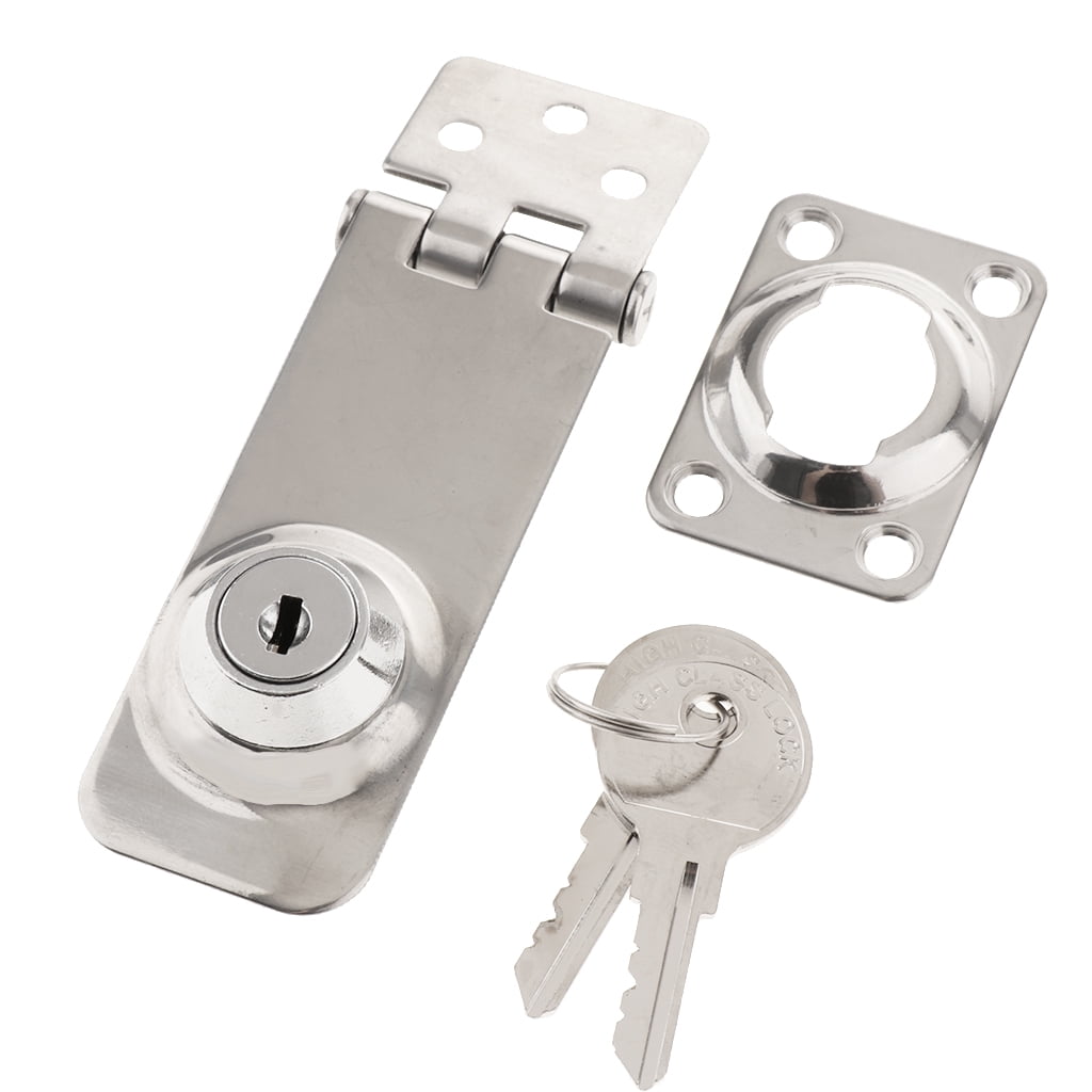 Key Locking Hasp Twist Knob Hasp Lock Latch Doors Cabinets