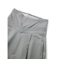 thumbnail image 6 of hirigin Women Wide-Leg Pants, Lapel Top Patchwork Zip  Button High Waist Casual Bottoms, Ladies Long Loose Chic Trousers, 6 of 9