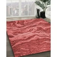 thumbnail image 3 of Ahgly Company Tapis d'Intérieur Rectangulaires Transitionnels Rouges Lavables à la Machine, 5 Pieds x 7 Pieds, 3 of 7