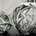thumbnail image 2 of Mercana Ramus IV 7" Silver Resin Horn Inspired Decorative Orb, 2 of 4