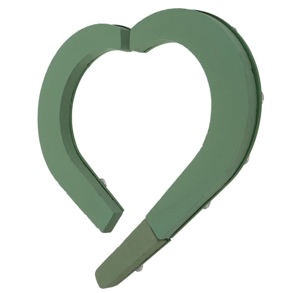 SEWCHICS Florist Supplies Heart Shape Flower Arrangement Mud Green Plastic 1 Set