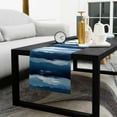 thumbnail image 5 of Navy Blue Ombre Cotton Linen Small Table Runner 13 x 48 inch Modern Oil Painting Waves Abstract Non-slip Rectangular Dining Table Decor for Wedding Party Holiday Dinner, 5 of 8