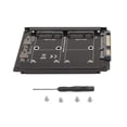 thumbnail image 1 of Tarjeta adaptadora MSATA a SATA3.0 MINI SATA SSD a 6G Adaptador convertidor de interfaz SATA3.0 a tarjeta de expansión MSATA de doble puerto, 1 of 5