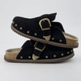 thumbnail image 4 of Cushionaire Bronco Suede Slip On Studded Women's Clogs – Genuine Suede Leather Clogs with Adjustable Buckle and Studded Detailing, Stylish Fall Shoes for Women, 4 of 19