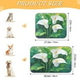 thumbnail image 3 of Pet Cooling Pad Foldable Self Cooling Mat Breathable Pet Cushion Sleep Pad for Dogs and Cats White Horseshoe Lotus Oil Painting S, 3 of 9