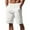White, variant on Men's Summer Beach Linen Shorts Summer Elastic Waist Drawstring Shorts Lightweight Casual Shorts