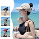 thumbnail image 4 of Sombrero de sol de verano para mujer, sombrero de sol de moda para viajeros, sombrero de sol con parte superior vacía, se pueden atar bolas, gorra con visera plegable, 4 of 6
