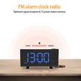 thumbnail image 3 of Reloj Reloj Reloj de alarma de radio FM con proyección multifuncional con puerto de carga USB Andoer Reloj, 3 of 7
