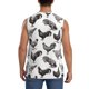 thumbnail image 4 of Balery Funny Chicken Camisetas sin mangas para hombre, absorbe la humedad y protege contra el mal olor.-Small, 4 of 7