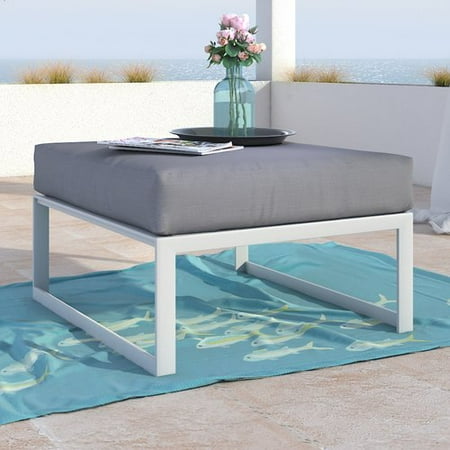 Elle Decor Mirabelle Outdoor Ottoman with Cushion