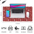 thumbnail image 5 of Long Mouse Pads for Desk,Red Christmas Snowflake Pattern Desk Mats on Top Of Desks, Desk Mouse Pad Extra Large with 3mm Non-Slip Base and Stitched Edge for Gaming,Office,Work,Home 31.5x15.7in, 5 of 5