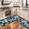 thumbnail image 3 of Kitchen Rugs Sets Of 2,Pioneer Flower Floral Print Pattern Anti Fatigue Kitchen Mat Rugs Non Slip Washable,Decorative Kitchen Floor Mats for Kitchen,Sink,Laundry,17"x47"+17"x47", 3 of 5
