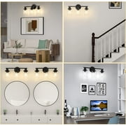 Bathroom Lights Fixtures 3 Light Vanity Lights Industrial Farmhouse Wall Mounted Mirror Wall Lights with Glass Cover Bathroom Vanity Lights
