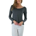 thumbnail image 5 of ToBeInStyle Women's Long Sleeve Round Crew Neck T-Shirt, 5 of 7