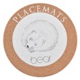 thumbnail image 1 of Posavasos con diseño de osos para el hogar, la oficina y la cafetería: prácticos, bonitos y ornamentales posavasos de corcho con bordes lisos, 1 of 8