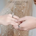 thumbnail image 4 of Kindall Wedding Ring Set for women Gold Stainless Steel Engagement Ring and Band by Ginger Lyne, 4 of 6
