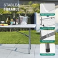 thumbnail image 5 of 6 Foot Folding Table, Portable Outdoor Foldable Table w/Carrying Handle, Foldable White Tables for Camping Picnic Parties Indoor Events, 5 of 14