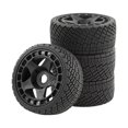 thumbnail image 1 of Milaget 4 Pieces RC Wheels and Tires Set RC Tires with Wheel Rim 1/7 1/8 RC Vehicles black, 1 of 9
