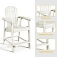 thumbnail image 4 of DWVO 25" Tall Adirondack Chair, Weather Resistant Outdoor Barstool Lifeguard Chair for Deck Pool Patio and Porch, White, 4 of 7