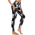 thumbnail image 3 of Hello Kitty High Waisted Leggings for Women, Yoga Pants with Pockets, Soft Athletic Tummy Control Pants for Running Yoga Workout, 3 of 5