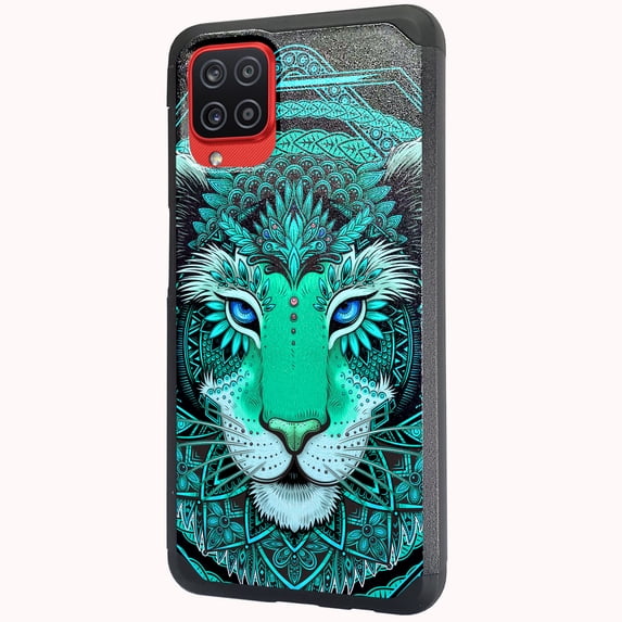 DALUX MetKase Hybrid Slim Phone Case Compatible with LG Aristo 6 5G (2021) - Teal Mythic Cat