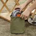thumbnail image 3 of MesaSe Camping Drawstring Bag Holder Canvas Anti-lost Container Backpacking Climbing Sundries Pouch Pack Anti-scratch Organizer, 3 of 7